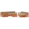 vidaXL Tuin loungeset 10 st Wax Bruin Den Massief grenenhout