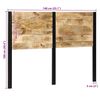 vidaXL Hoofdeinde 140 cm massief hout mango en ijzer