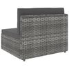 vidaXL 7-delige Loungeset poly rattan grijs