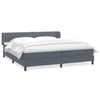 vidaXL Boxspringbed met matrassen 180x220 cm fluweel donkergrijs