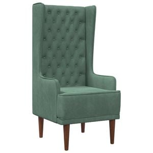 vidaXL Stoel met hoge rugleuning Zeegroen fluweel