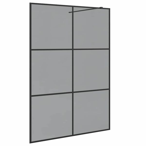 vidaXL Inloop Douche Wand Zwart 140 x 195 cm gehard glas