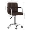 vidaXL Eetkamerstoelen draaibaar 4 st kunstleer bruin