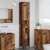 vidaXL Badkamer Kast Oud Hout 31,5 x 33 x 190 cm Bewerkt hout & Metaal