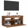 vidaXL Tv-meubel met LED 90x35x40 cm bewerkt hout oud hout