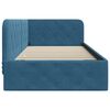 vidaXL Hoekbedframe met hoofdeinde Blauw 100 x 200 cm Fluweel