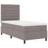 vidaXL Boxspring bed met matras met LED Taupe 90 x 190 cm Stof