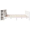 vidaXL Bed met boekenkast zonder matras grenenhout wit 200x200 cm