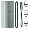vidaXL Afrasteringspaal 13 pcs Groen Staal
