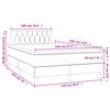 vidaXL Boxspring met matras en LED stof lichtgrijs 120x190 cm