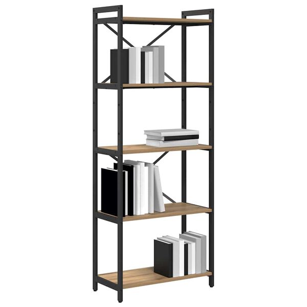 vidaXL Boekenkast Artisan Eiken 60 x 30 x 155 cm Bewerkt hout
