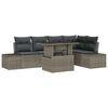 vidaXL Tuin Sofa Set 6 st Grijs poly rattan