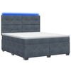 vidaXL Boxspringbed met matras Donkergrijs 180 x 200 cm Fluweel
