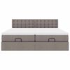 vidaXL Ottoman bed met matrassen 200x200cm stof taupe