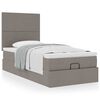 vidaXL Ottoman bed met matras 80x200cm stof taupe