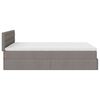 vidaXL Bed met matras 140x190 cm stof taupe