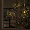 vidaXL Kerstverlichting vuurwerk 2 st 280 LED's buiten 20 cm warmwit