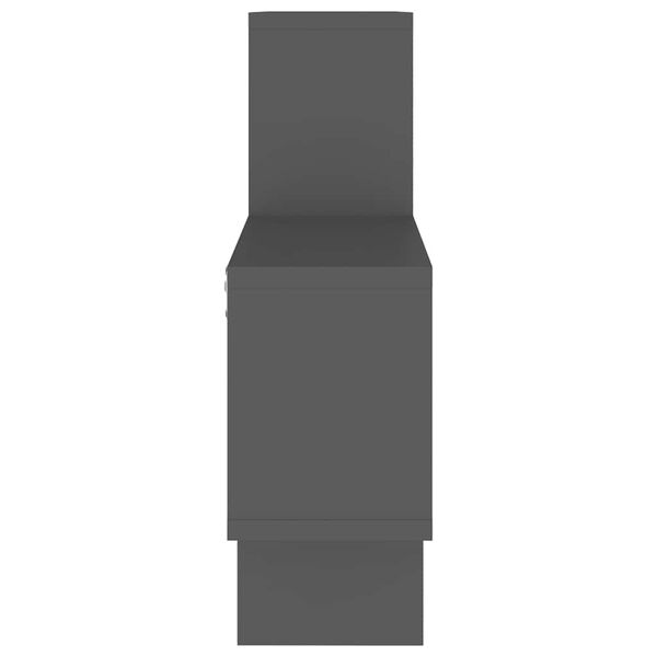 vidaXL Wandschap auto-vormig 82x15x51 cm bewerkt hout grijs