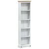 vidaXL Boekenkast 46 x 20 x 170 cm Massief grenenhout Wit