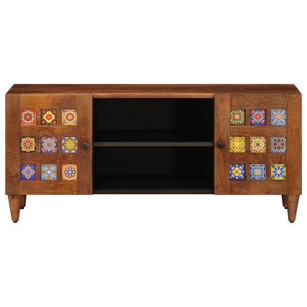 vidaXL TV-kast Walnotenhout 105 x 33,5 x 46 cm Massief Mango Hout