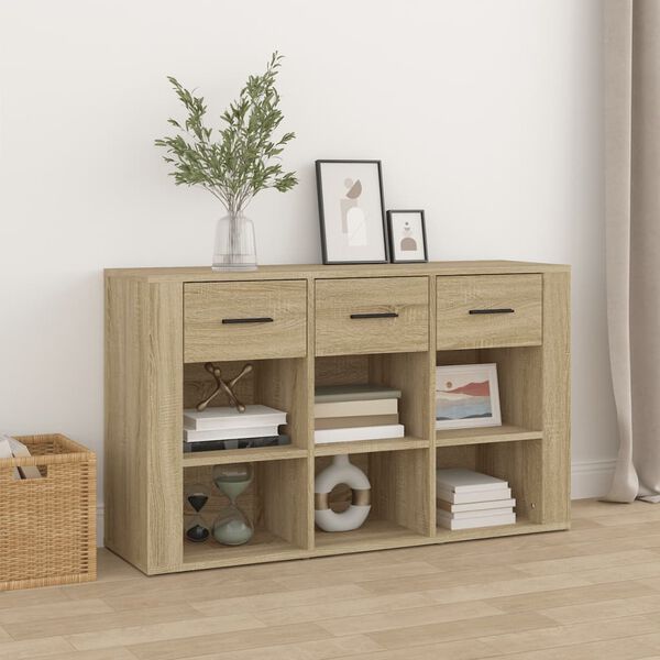 vidaXL Dressoir 100x30x59,5 cm bewerkt hout sonoma eikenkleurig