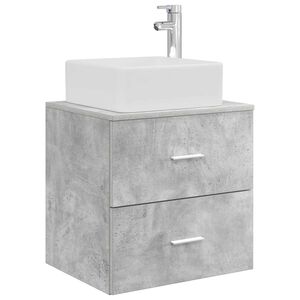 vidaXL Wandgemonteerde wastafelmeubel Betongrijs 49,5 x 41 x 63 cm