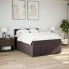 vidaXL Boxspring met matras stof donkerbruin 140x190 cm
