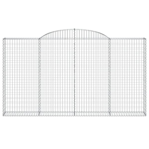 vidaXL Schanskorven 9 st gewelfd 300x30x160/180 cm ijzer