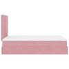 vidaXL Ottoman bed met matrassen 120x190cm fluweel roze