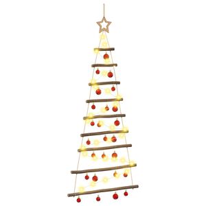 vidaXL Hangende kerstboom met ballen 120 cm 50 LED's Warmwit
