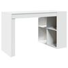 vidaXL Bureau 123,5x73,5x75 cm bewerkt hout wit