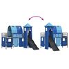 vidaXL Loftbed voor Kids Zwart en Blauw 74,5 x 190 cm Metaal