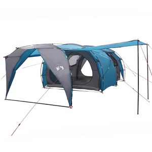 vidaXL Tunneltent 6-persoons Blauw 185T Polyester met PU Coating