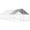 vidaXL Kippenhok 2,75x8x1,92 m gegalvaniseerd staal