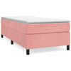 vidaXL Boxspring bed fluweel roze 90x190 cm