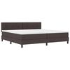 vidaXL Boxspring bed met matras Donkerbruin 200 x 200 cm Stof