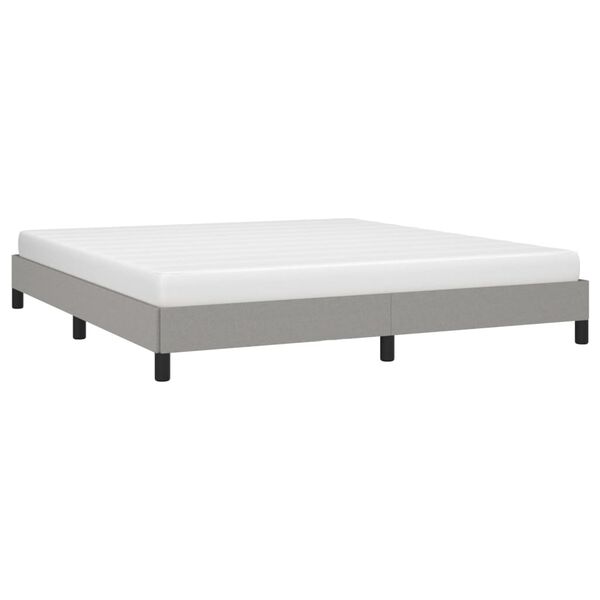 vidaXL Bedframe zonder matras stof lichtgrijs 160x200 cm