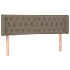 vidaXL Hoofdbord met randen 147x16x78/88 cm stof taupe