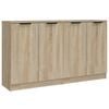 vidaXL Dressoirs 2 st 60x30x70 cm bewerkt hout sonoma eikenkleurig