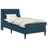 vidaXL Bedframe met matras Blauw 80 x 200 cm Fluweel
