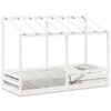 vidaXL Kinderbed met bedhuis 75x190 cm massief grenenhout wit
