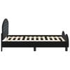 vidaXL Bedframe voor kinderen met hoofdbord Zwart 80 x 160 cm Fluweel