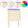 vidaXL Hoofdbord LED 83x16x118/128 cm kunstleer cr&egrave;mekleurig