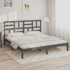 vidaXL Bedframe massief hout grijs 200x200 cm