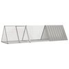 vidaXL Konijnenkooi Grijs 302,5x80,5x71 cm Gegalvaniseerd Staal