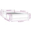 vidaXL Bedframe met lades zwart 90x200 cm
