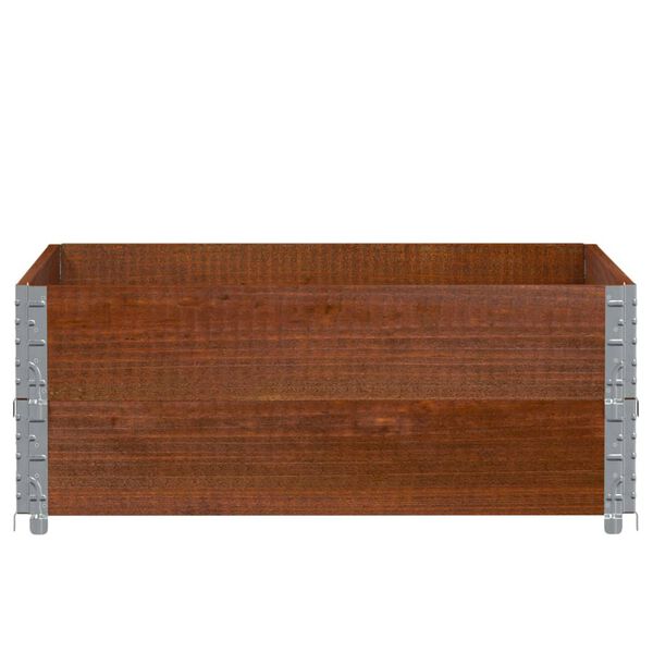 vidaXL Palletopzetranden 2 st 100x100 cm massief grenenhout bruin