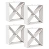 vidaXL Wijnrek 4 st Wit 62 x 25 x 62 cm Massief grenenhout