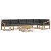 vidaXL Buiten bankenset 7 st 6-zits Wit en antracietkleurig Polyester