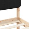 vidaXL Bedframe met Gevoerd Hoofdgedeelte Zwart 120 x 190 cm